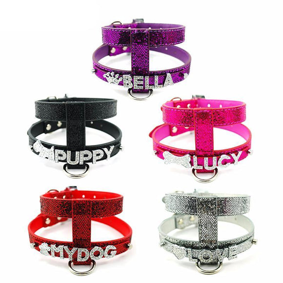 Leather Personalized Pet Harness